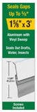 Frost King A59/36H 1-5/8 in. x 36 in. Standard Aluminum and Vinyl Door Sweep