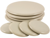 Super Sliders 3 1/2" & 7" Round Reusable Furniture Sliders for Carpet - Effortless Moving and Surface Protection, Beige (8 Pack)