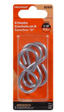 Hardware Essentials 851870 Zinc-plated 8-Hooks, 0.148 in. x 2-1/8 in., 3-Pack