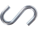 Hardware Essentials 851876 Steel Zinc S-Hook, 0.307" x 3", Load Up to 120 lbs.