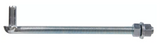 Hardware Essentials 851914 Gate Bolt Hook, Zinc Finish,  3/4 in. x 12 in.