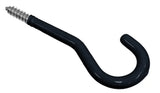 Hardware Essentials 852160 All Purpose Hooks, Black Vinyl, 60 lb. Wt. Capacity