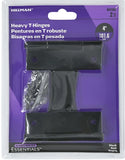 Hardware Essentials 852565 - Cd-Heavy T-Hinge 4In Black, 852565