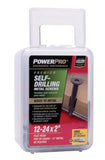 Hillman 116148 Power Pro Star-Drive Sheet Metal Screws, #12-24x2", 42-Pk