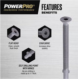 Hillman 116149 Power Pro Star-Drive Sheet Metal Screws, #12 x 2-3/4 in., 30-Pk