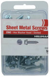 Hillman 41012 Slotted Hex Washer Head Sheet Metal Screws #8 x 1-1/2 inches 50-Pack