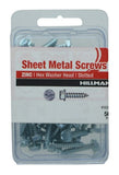 Hillman 41016 #10 x 1/2" Slotted Hex Washer Head Sheet Metal Screws, 100 Pack