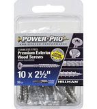 Hillman 42498 Power Pro Premium Stainless Steel Wood Screw #10 x 2-1/2", 30 Pack