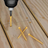 Hillman 42595 Deck Plus Tan Ceramic Exterior Screws #10 x 3-1/2", 25-Pack