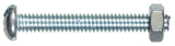 Hillman 7668 Zinc-Plated Head Machine Screw with Nut  #8-32 x 3/4 in.