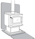 Imperial Manufacturing BM0403 52 x 36 in. Type 2 Thermal Stove & Wall Board - Black