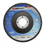 JobSmart QJT210713011 115 mm A60 Grit Metal Flap Disc Wheels - 4-1/2 in., 8-Pack