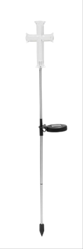 Lux-Landscape SLR9102AS 3 ft. 3 Lumens Solar-Powered Cross Light
