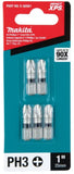 Makita E-00561 - 5 pc. Impact XPS #3 Phillips 1 in. Insert Bits