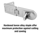 Master Lock 720DPF 6-1/4 Long Zinc Plated Hardened Steel Single Hinge Hasp
