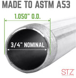 STZ 306 34X24 Nipple Black 3/4 x 24, 306 34X24