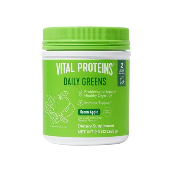 Daily Greens Powder - Probiotics for Healthy Digestion - Green Apple (20 Serv)