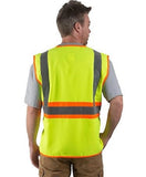 Walls YE110VO9 Men's Hi-Vis Yellow II Premium Safety Vest, Large