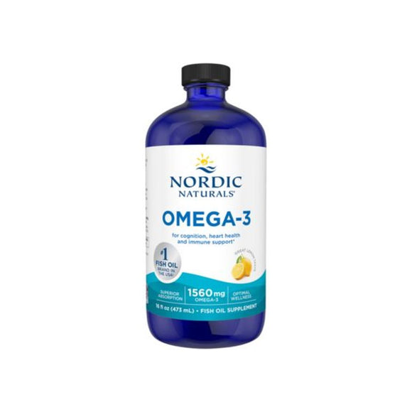 Omega-3 Liquid - Promotes Cognition, Heart & Immune Health - 1,560mg, (16 fl.oz)