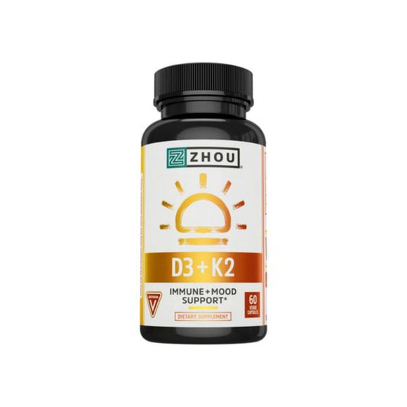 Vitamin K2 (as MK-7) & Vitamin D3 - Dual Action Support (60 Veggie Capsules)