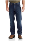 Carhartt 102808-498 Men's Relaxed Fit Rugged Flex Denim Dungaree/Superior/S33X34