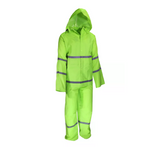 Blue Mountain BM44460-2XL Unisex Hi-Vis Polyester Rainsuit Jacket & Bib Set, 3XL