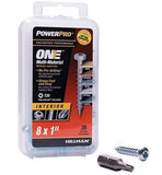Hillman 116938 Power Pro One Zinc Interior Multi-Material Screw #8 x 1", 35-Pack