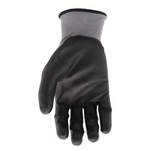 Boss B33131-L10P Men's PU Dipped Work Gloves, 10 Pack, Black/Gray, Large