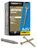 Hillman 48583 Power Pro Premium Interior Wood Screws #9 x 2-1/2 in. - 1 lb.