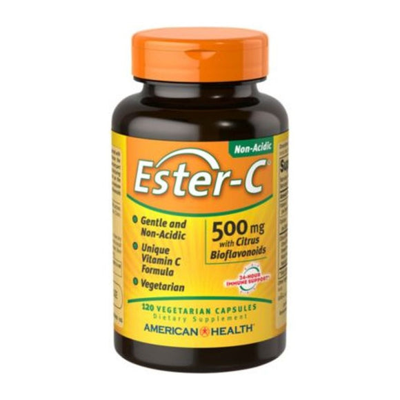 Ester-C with Citrus Bioflavonoids - Non-Acidic Vitamin C - 500 MG (120 Capsules)
