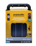 American FarmWorks ESP5MN-AFW 0.1-Joule 5-Mile Solar-Powered Fence Energizer with Built-In Carry Handle