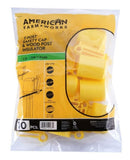 American FarmWorks ITCPY-AFW T-Post Safety Cap and Insulators for 1.25 and 1.33 in. Studded T-Posts, Yellow, 10-Pack