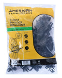 American FarmWorks ITPLB-AFW Pinlock T-Post Insulators Black for Studded T-Posts, 25-Pack
