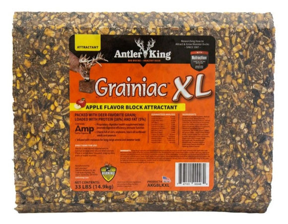 Antler King AKGBLKXL Grainiac XL Apple Flavored Block Deer Attractant 33 lb.