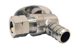 1/2 in. Chrome-Plated Brass PEX Barb x 3/8 in. Compression Quarter-Turn Angle Stop Valve Pro Pack (6-Pack)