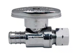 1/2 in. Chrome-Plated Brass PEX Barb x 3/8 in. Compression Quarter-Turn Straight Stop Valve Pro Pack (6-Pack)