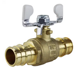 3/4 in. Brass PEX-A Barb Ball Valve with Tee Handle