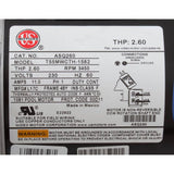 Nidec Motor ASQ260 Motor, 2.0hp, 230v, 1-Spd, 48Yfr, SQFL