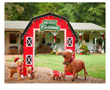 Red Shed ES76-921 30 and 18 in. LED Plush Christmas Terrier Decoration Set, 2 pc