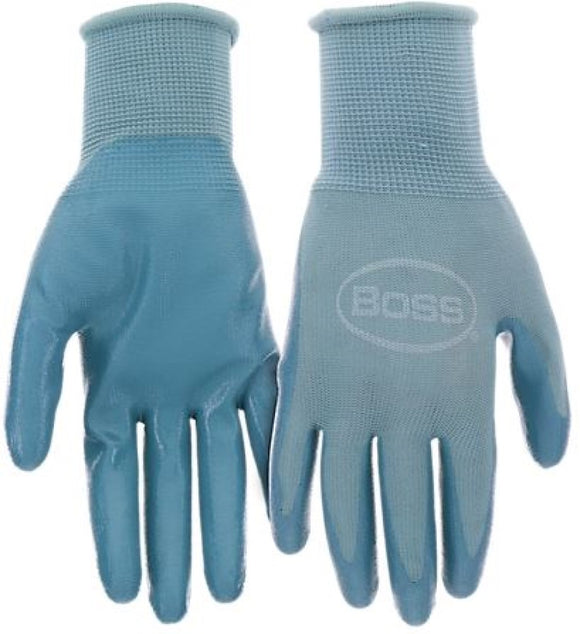 Boss B31201-WL5P Women's Superior Grip Nitrile Work Gloves Blue Large, 5-Pack
