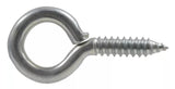 Hardware Essentials 851769 Cd-Screw Eye Large 0.162 in x 1-5/8 in. Pack 1