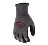 Boss B33131-L10P Men's PU Dipped Work Gloves, 10 Pack, Black/Gray, Large