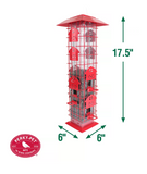 Royal Wing 336BTSC Red Barn Squirrel-Proof Bird Tube Feeder, 2 lb. Capacity