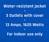 JobSmart WJ-28 9 ft. Indoor Cube Tap White Extension Cord with 3 Outlets