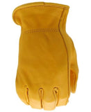 Boss Men's Grain Deerskin Leather Driver Work Gloves, 1 Pair, Extra Large