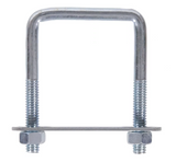 Hardware Essentials 320898 Zinc-Plated Fg Square U-Bolt, 3/8"-16x3"x4", 1-Pc