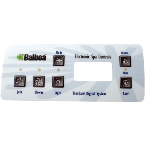 Balboa 10328 Standard Digital Jet/Blower/Light Spa Control Overlay