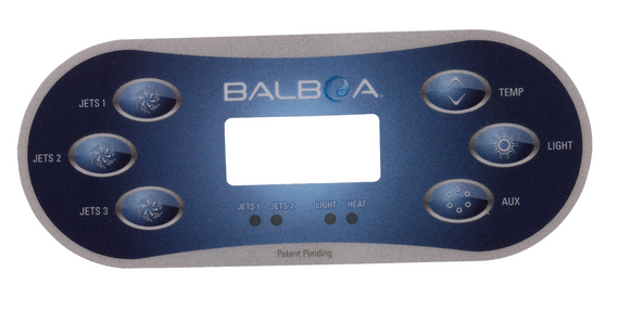 Balboa Water Group 13579 TP600 Overlay w/ Buttons for 3 Jets/Aux