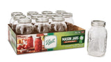 Ball 62000 32 oz. Capacity Regular Mouth Canning Jars, 12 ct.
