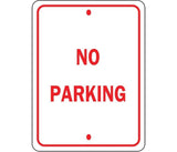 Brady 3AX76 No Parking Sign Red White 18x12 Engineer Grade Aluminum
